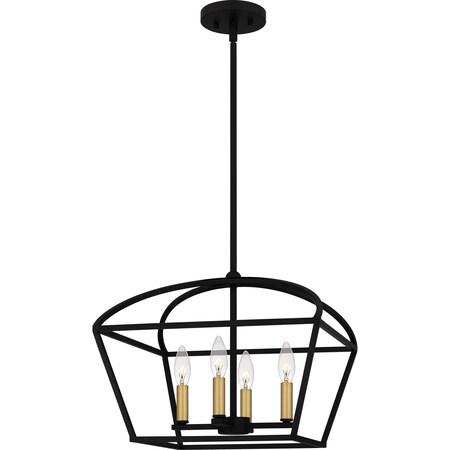 Quoizel Concho Bay Pendant 4 Lights Matte Black COB2816MBK
